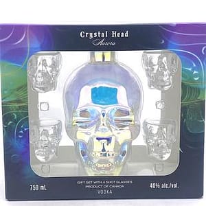 Crystal Head Aurora Vodka Limited Edition With 4 Shot Glasses!