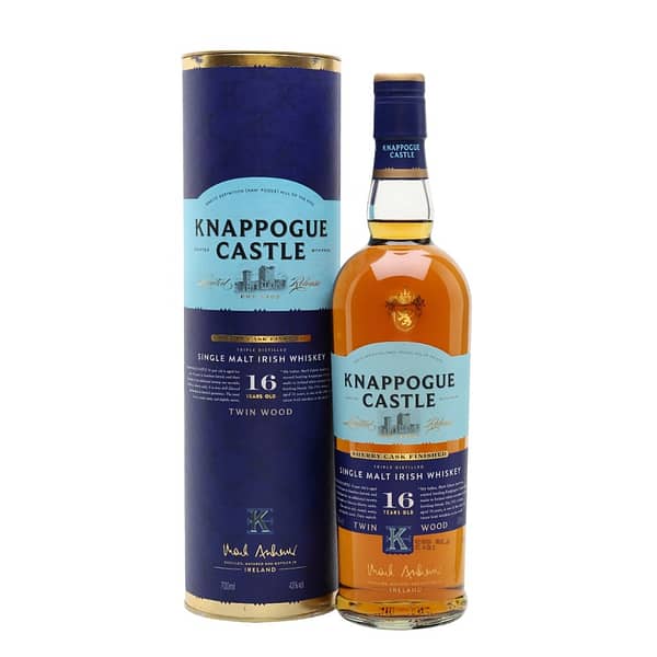 Knappogue Castle Twin Wood Aged 16 Years Single Malt Irish Whiskey Sherry Cask Finish