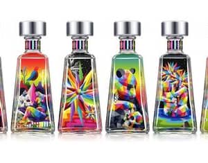 Complete Set! Six bottles x 1800 Tequila Okuda San Miguel Artists Series Silver Limited Edition
