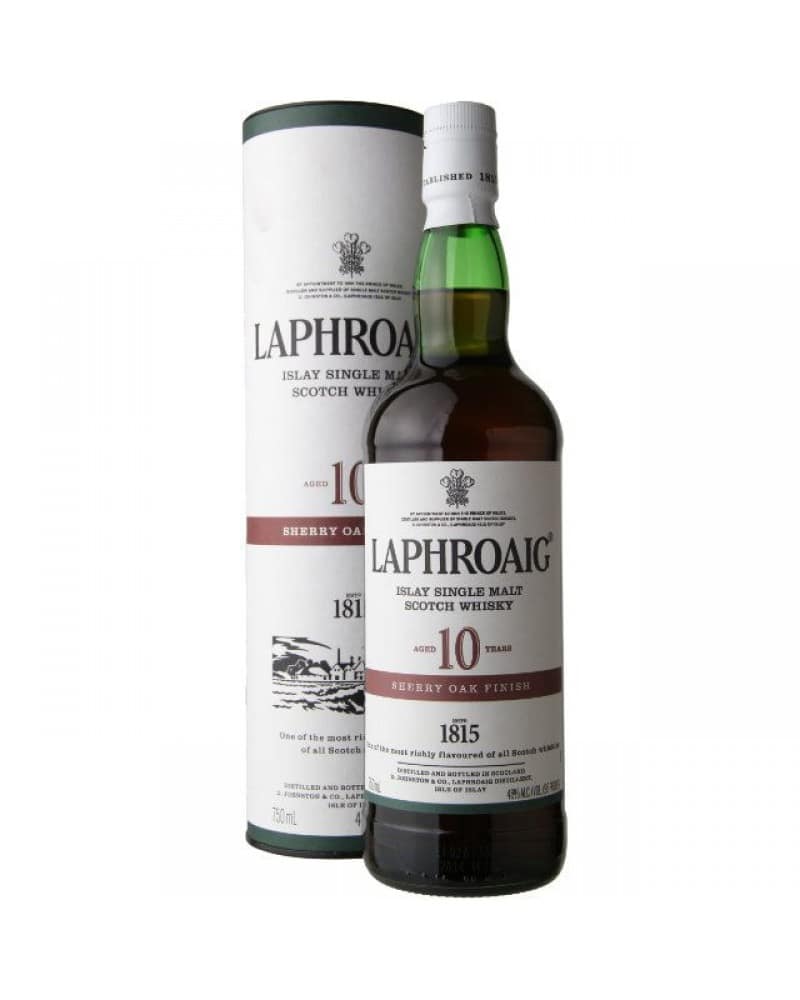 Laphroaig 10 Year Old Sherry Oak Finish Single Malt Wine and Liquor Gift