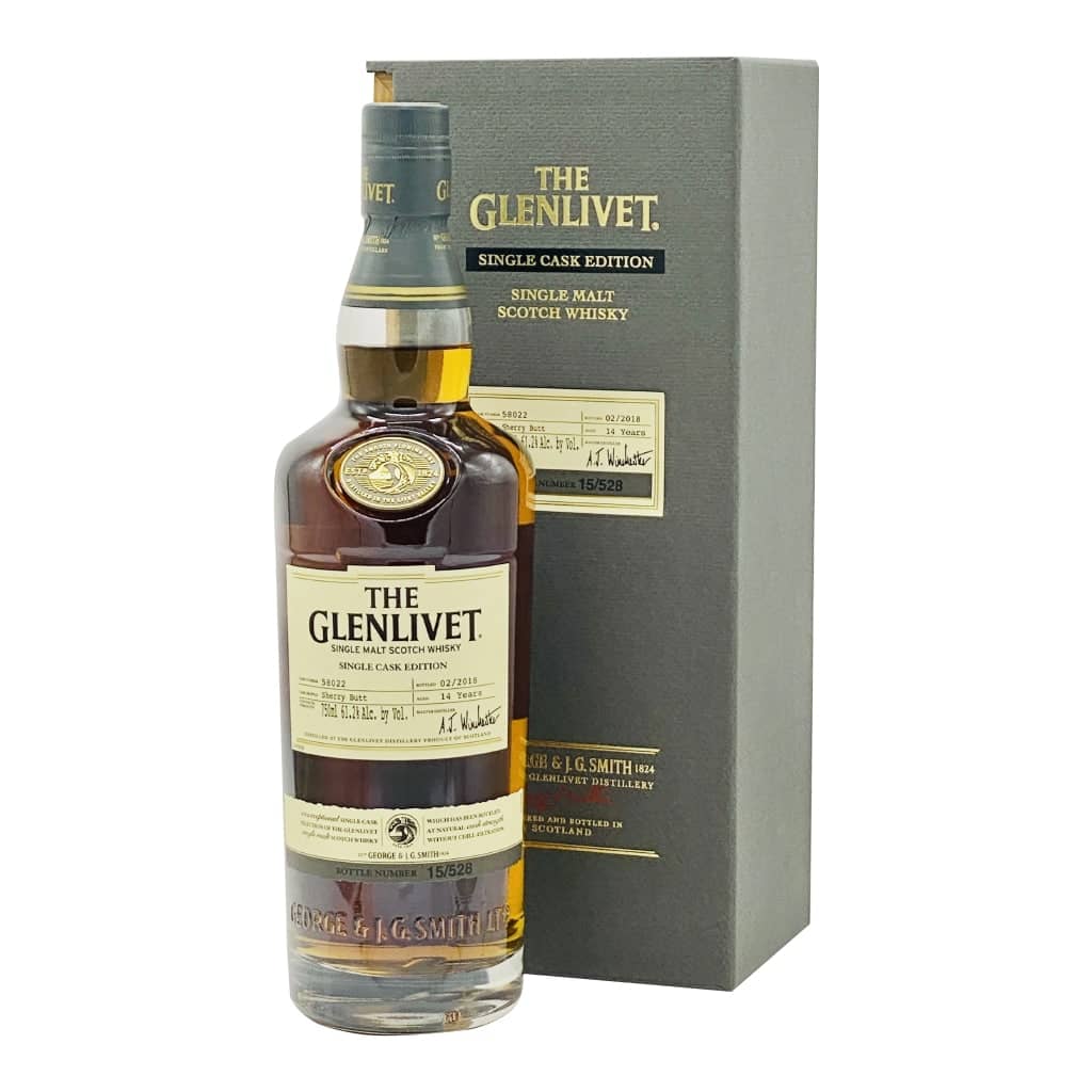 Glenlivet 14 Year Single Cask Edition Cask # 58022 Sherry Butt Scotch Whisky - Sendgifts.com