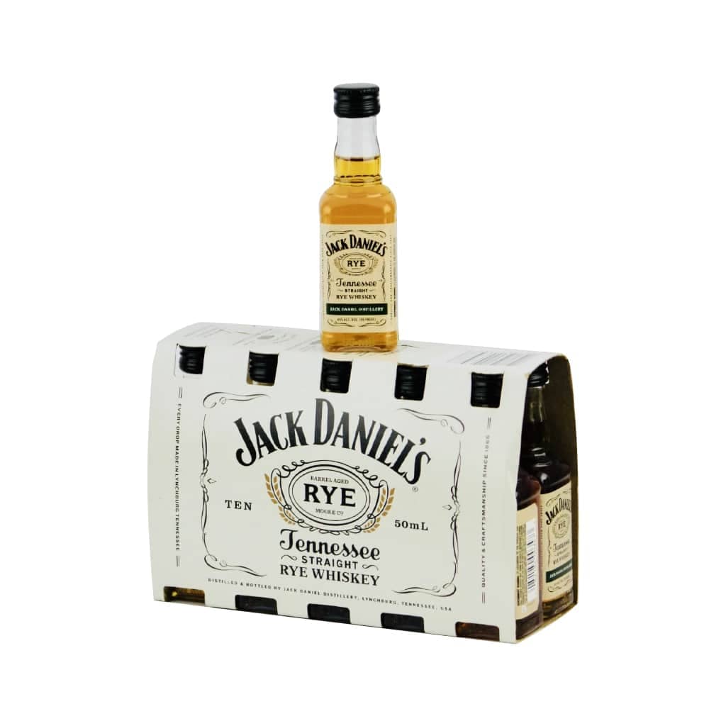 Jack Daniels Tennessee Rye Whiskey 10 x 50 ml
